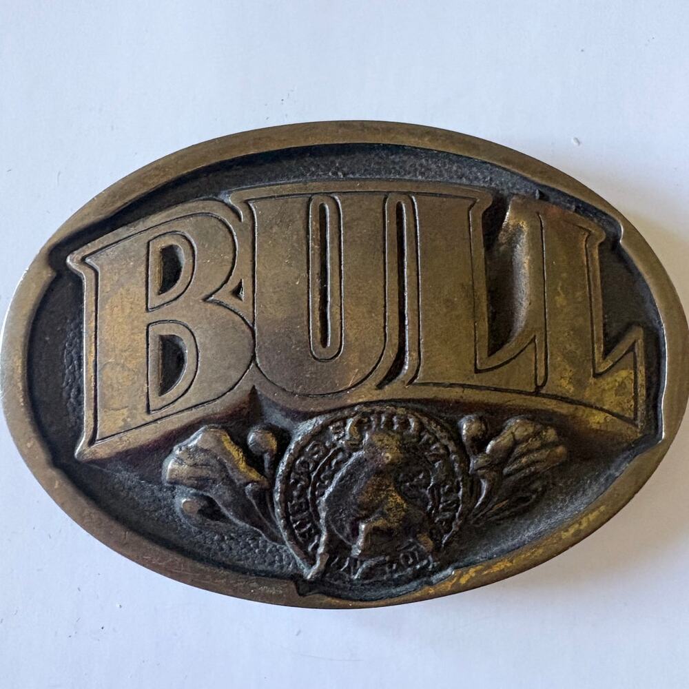 1970’s Brass Bull Malt Liqour Belt Buckle